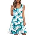 thumbnail image 1 of Hduncf Womens Floral Nightgowns Sleeveless Casual Loose Round Neck Pocket Midi Night Dress Soft Comfort Loungewears Summer Loungewears Blue XL, 1 of 7