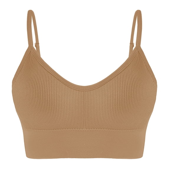 Hduncf Womens Sports Bras for Women Light Support Padded Workout Bras for Women Supportive Seamless Women's Wireless Yoga Bra Yellow S