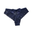 thumbnail image 1 of Hduncf Womens Trendy Underwear Lace Bow Thongs Lingerie Breathable Brief Cheeky Ladies Underwear Panties Blue M, 1 of 5