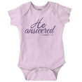 thumbnail image 1 of He Answered Samuel 1:17 Christian Romper Boys or Girls Infant Baby Brisco Brands NB, 1 of 6