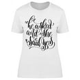 thumbnail image 1 of He Asked And She Said Yes Phrase T-Shirt Women -Image by Shutterstock, Female Medium, 1 of 2