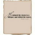 thumbnail image 1 of He Calmed The Storm To A Whisper– Living Room– Peel & Stick Sticker - Vinyl Wall Decal, 1 of 2