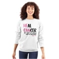 thumbnail image 1 of He Can Heal Cancer Religious BCA Women Crewneck Sweatshirt Brisco Brands S, 1 of 6