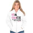 thumbnail image 1 of He Can Heal Cancer Religious BCA Zip Hoodie Sweatshirt Women Brisco Brands S, 1 of 6