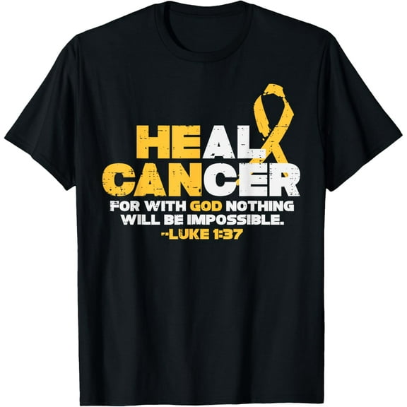 He Can Heal Childhood Cancer Awareness God Chiristian Kids T-Shirt