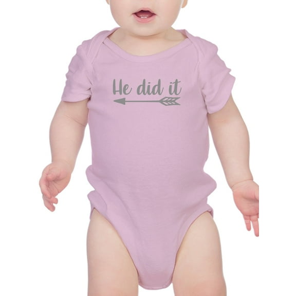 He Did It, Siblings Quote Bodysuit Infant -Smartprints Designs,  Newborn