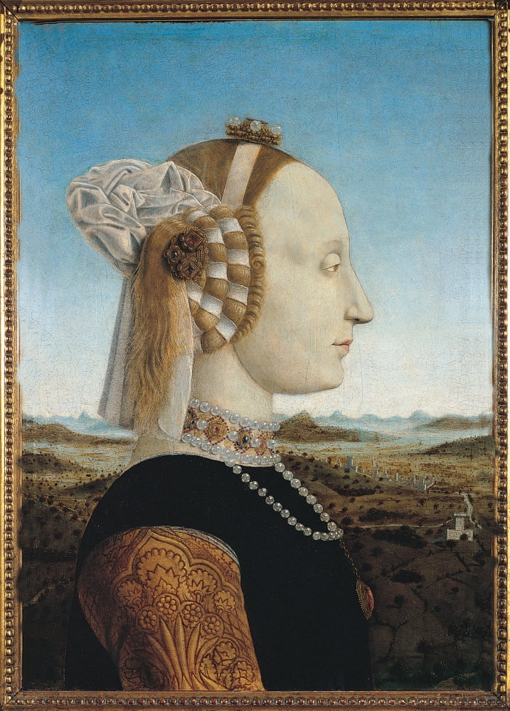 He Duke And Duchess Of Urbino And Triumphs (Portrait Of Battista Sforza And Federico Da Montefeltro) Canvas Art - (18 x 24)