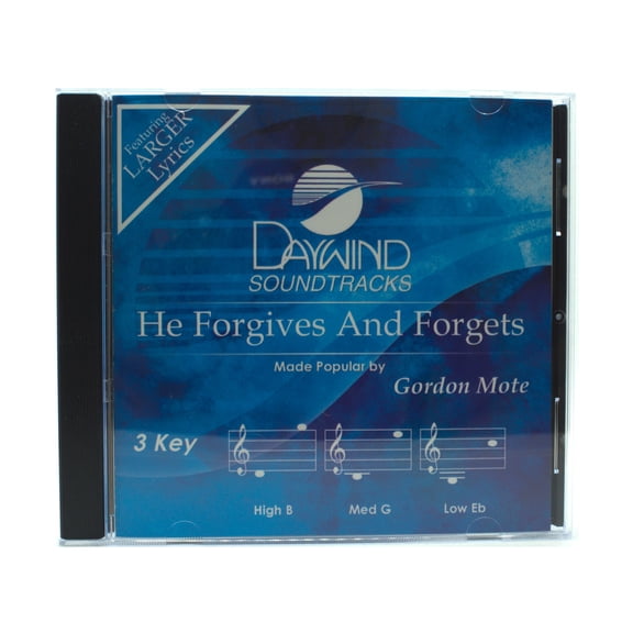 He Forgives And Forgets Made Popular by Gordon Mote NEW CD Accompaniment