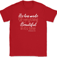 thumbnail image 1 of He Has Made Everything Beautiful T-Shirt Christian Religious Jesus Faith Tee - Red, XL, 1 of 1