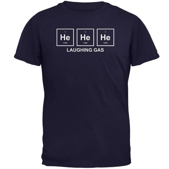 He He He Helium Laughing Gas Funny Periodic Table Mens T Shirt Navy 2XL
