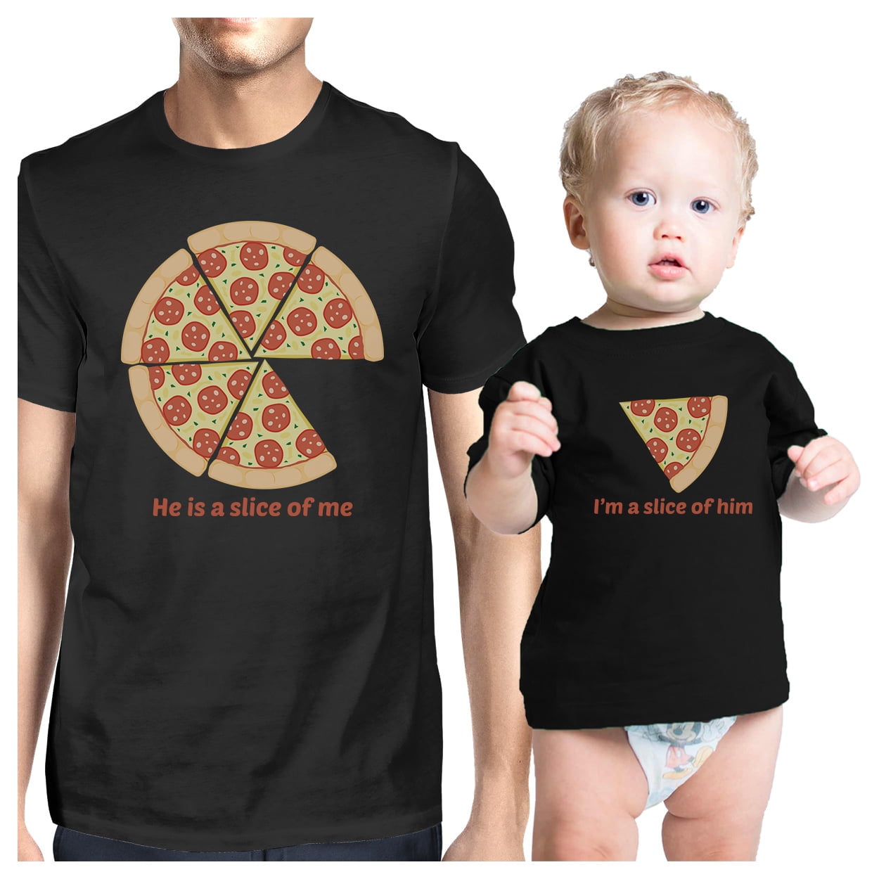 dad and baby pizza shirt
