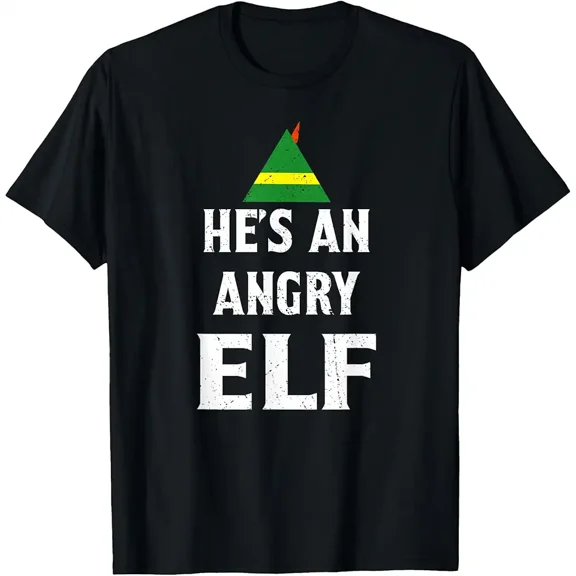 He Is An Angry Elf Funny Christmas Movie Unisex T-Shirt up to Size 5XL