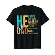 He Is Dad Brave Like David Dad Bible Verse Happy Fathers Day T-Shirt