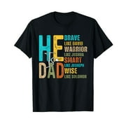 He Is Dad Brave Like David Dad Bible Verse Happy Fathers Day T-Shirt