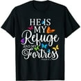 thumbnail image 1 of He Is My Refuge & My Fortress Psalm 91:2 Religion Butterfly Christian Jesus T-Shirt, 1 of 5