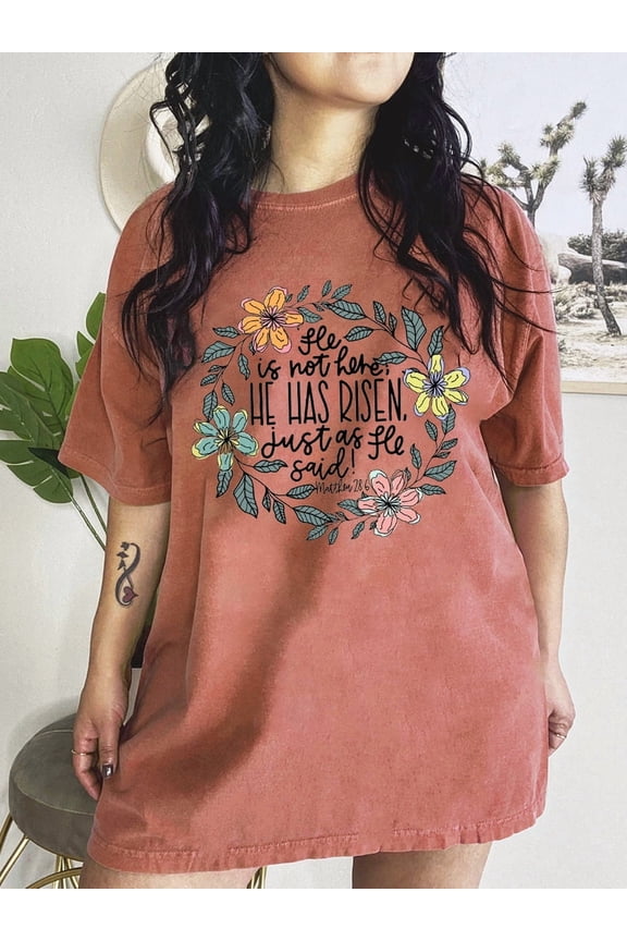 He Is Not Here He Has Risen Easter T-Shirt