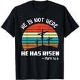 thumbnail image 1 of He Is Not Here Jesus He Has Risen Christ Cross Vintage T-Shirt, 1 of 4