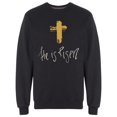 thumbnail image 1 of He Is Risen And Cross Sweatshirt Men -Image by Shutterstock, Male Large, 1 of 2
