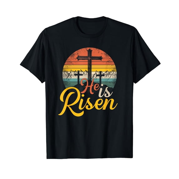 He Is Risen - Christian Easter Jesus T-Shirt Men Women Vintage Myth T-Shirt
