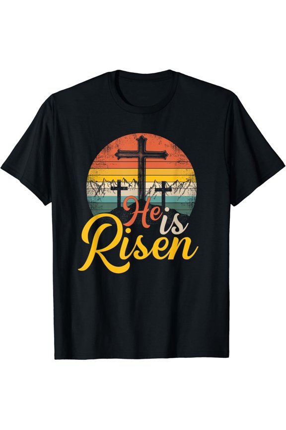 He Is Risen - Christian Egg Day Jesus Shirt BLACK Unisex S-5XL Hot Trending Shirt