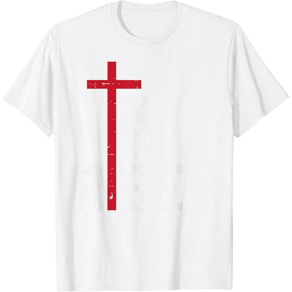 He Is Risen Cross Jesus Easter Christian Religious Men Teens T-Shirt100% cotton