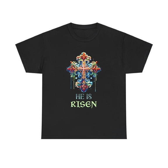 He Is Risen Cross Jesus Easter Christians Orthodox Easter Men Shirts Big and Tall Plus Size