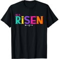 thumbnail image 1 of He Is Risen Cross Jesus Religious Easter Day Christians T-Shirt, 1 of 3