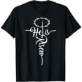 thumbnail image 1 of He Is Risen Cross Jesus Religious Easter Day Christians Unisex T-Shirt for Men Women Kids,Black Color,Size 5XL, 1 of 5