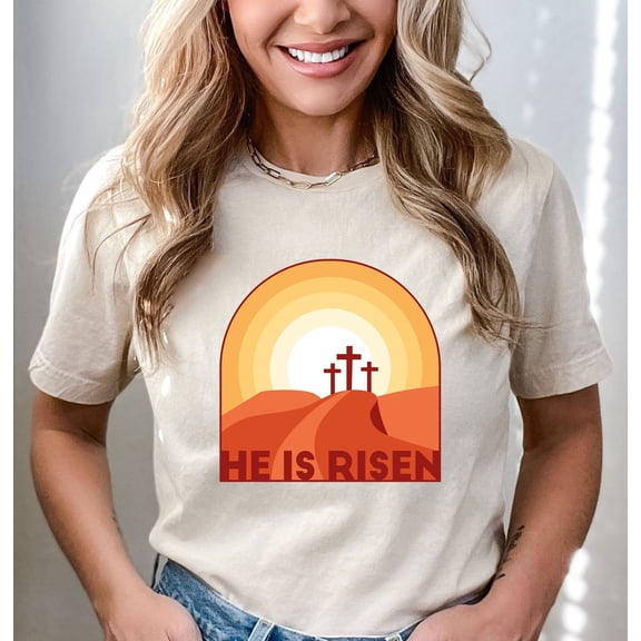 He Is Risen Cute Christian Shirt, Matthew 21:6 Bible Verse Shirt, Cross Christ Tee, Jesus Lover Outfit, Holly Jesus Gift, Cute Religious Tee
