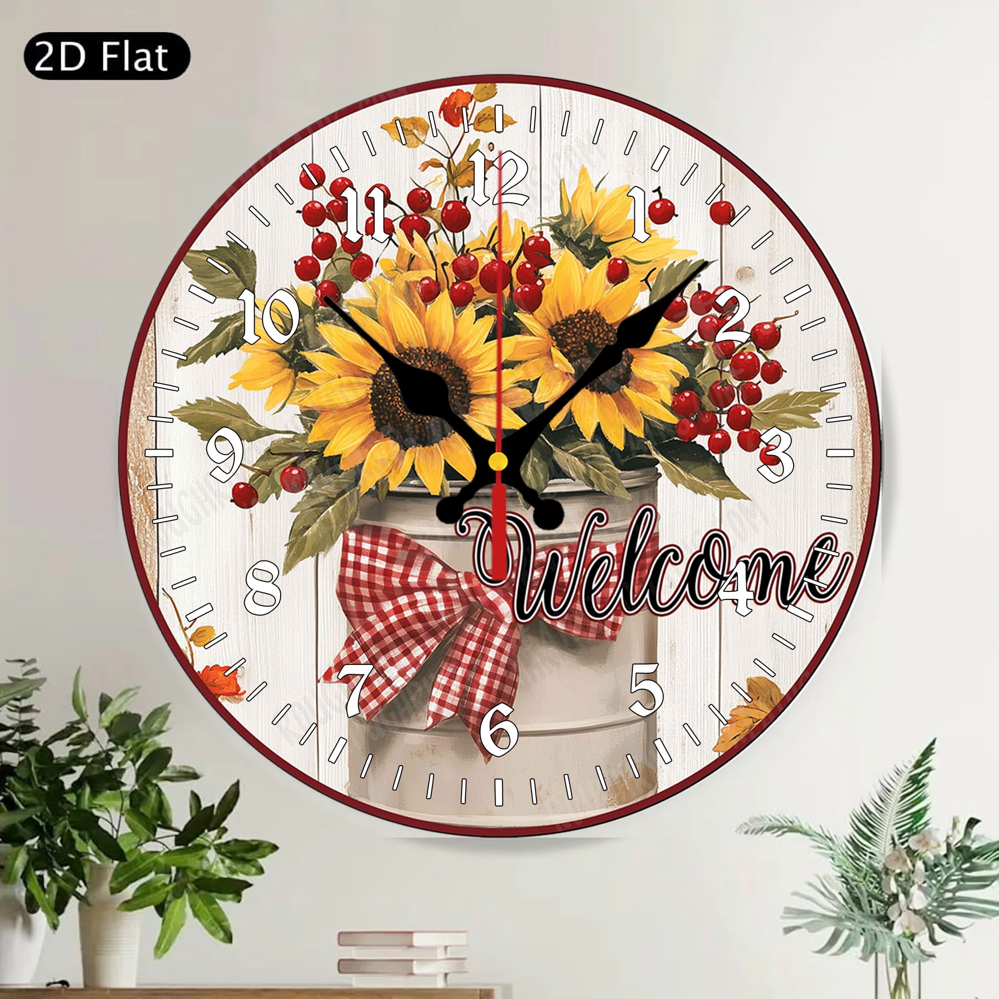 He Is Risen Easter Cross Round Wall Clock with Lilies Christian ...