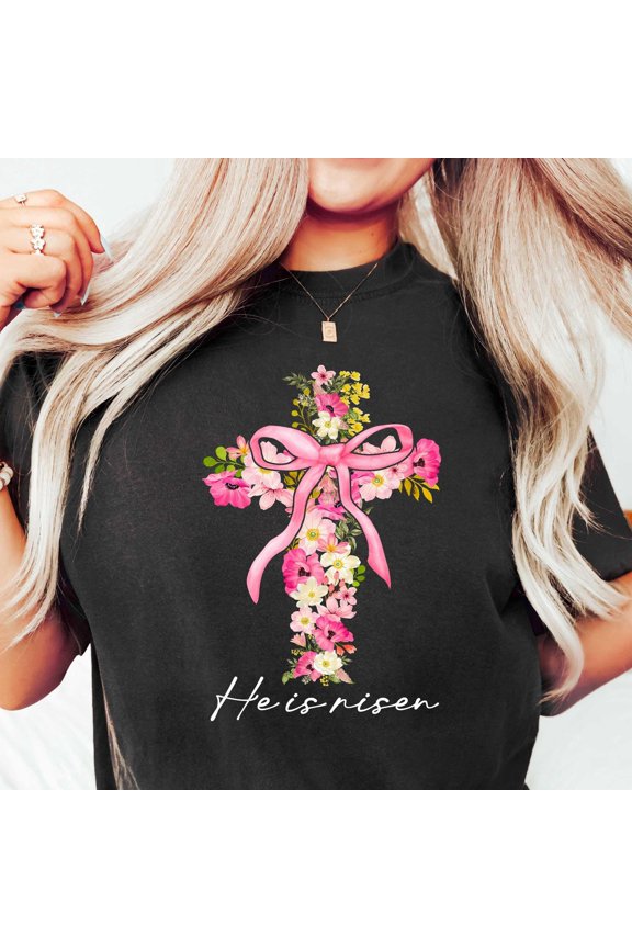 He Is Risen Easter Tshirt Easter Jesus Shirt He is Risen Christian Tshirt He is Risen Flow