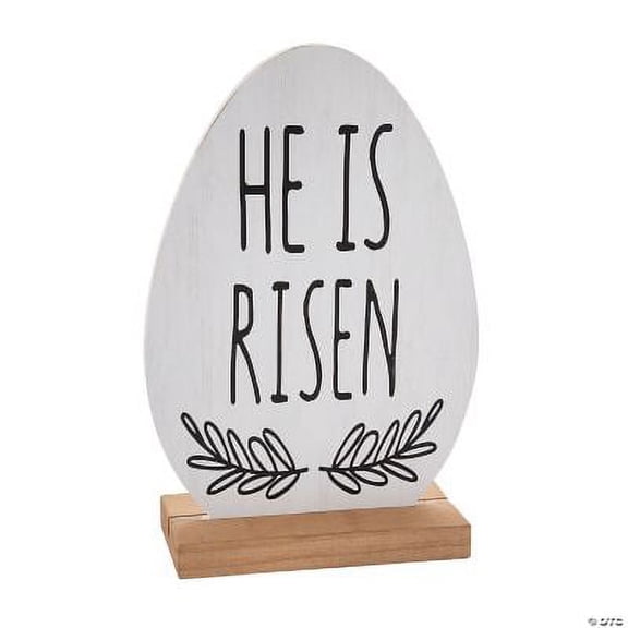 He Is Risen Egg Tabletop Sign, Party & Gift, Home Decor, 1 Piece