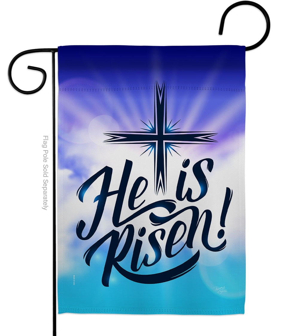 He Is Risen Garden Flag Easter Spring 13 X18.5 DoubleSided Decorative Vertical Flags House
