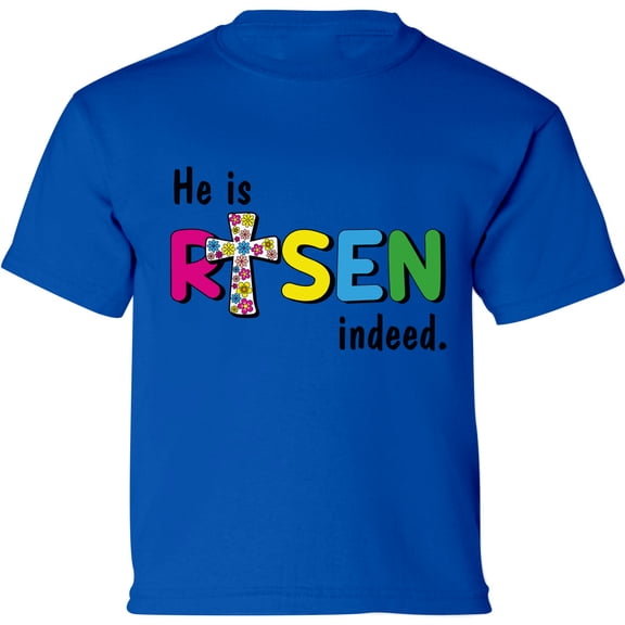 He Is Risen Indeed Graphic Shirt - Happy Easter Day Toddler Tees for Kids - Outfit Toddler Boys Girls T-Shirt Gifts