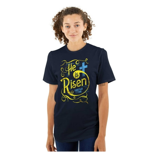 He Is Risen Jesus Christ Christian Women's Plus Size Graphic Tee Brisco Brands 2X