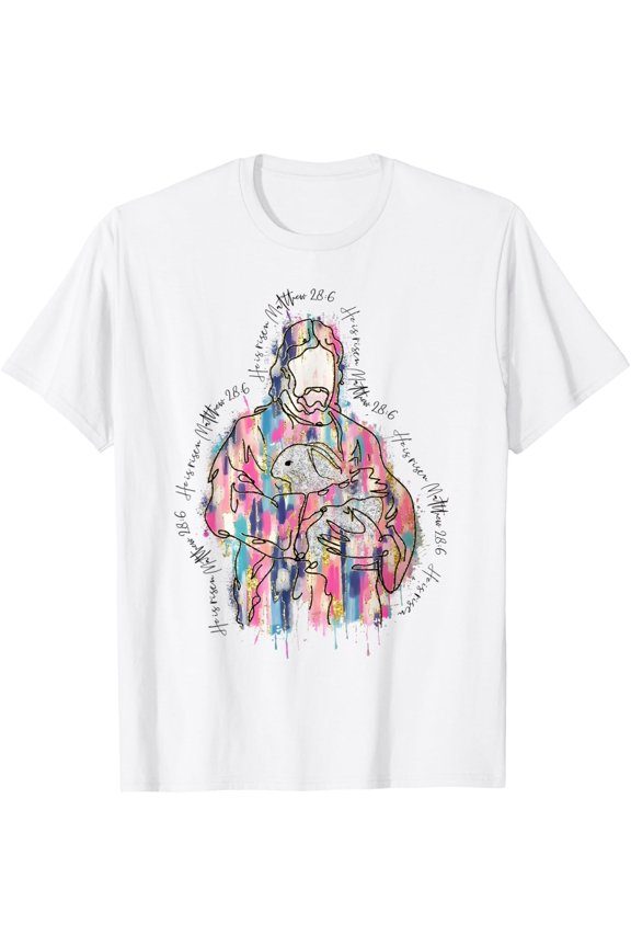 He Is Risen Jesus Christian Happy Egg Day Shirt WHITE Unisex S-5XL Hot Trending Shirt