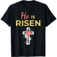 thumbnail image 1 of He Is Risen Jesus Happy Easter Christian Faith Cute T-Shirt, 1 of 4
