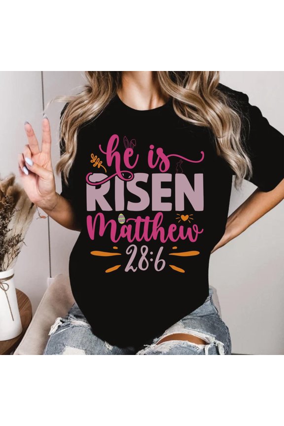 He Is Risen Mathew 28:6 Easter Shirt,Christian Easter Gift Shirt,Jesus Faith Easter Shirt,Religious Sweatshirt,Easter Sweatshirt For Women