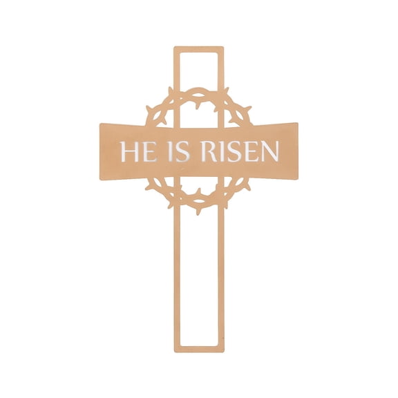 He Is Risen Metal Sign