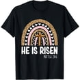 thumbnail image 1 of He Is Risen Rainbow Jesus Religious Easter Day Christians T-Shirt, 1 of 4