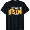 thumbnail image 1 of He Is Risen Sayings Bunny Egg Happy Easter T-Shirt, 1 of 3