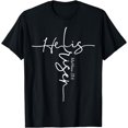 thumbnail image 1 of He Is Risen Shirt Christian Easter Cross Women Mem Mom Gift T-Shirt, 1 of 4