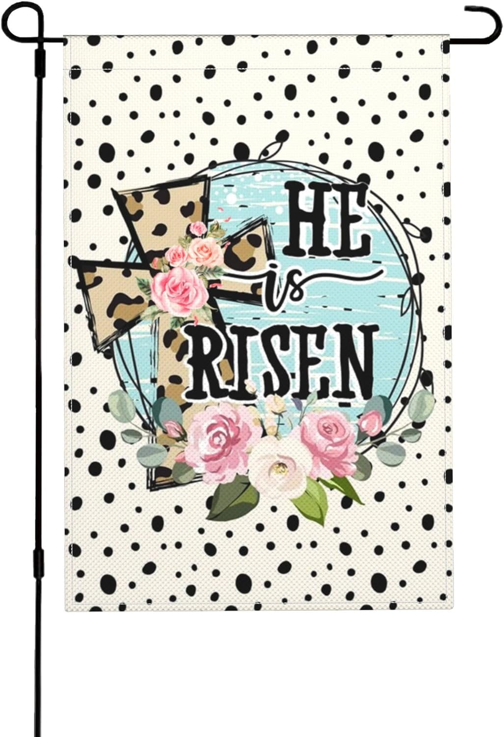 Bandiera Da Giardino Primaverile Double Face - 30x45 Cm In Lino, Decorazione Esterna Per Pasqua E Feste Bandiera Pasquale Cortile