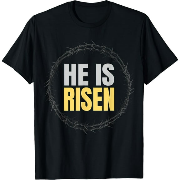He Is Risen T Religious Easter T He Is Risen Graphic Tee T-Shirt100% cotton