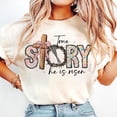 thumbnail image 1 of He Is Risen T-Shirt, Retro Christian Easter Shirt, Vintage Coquette Bible Verse T-Shirt, True Story Resurrection T-Shirt, Faith-Based Easter Gift, 1 of 5