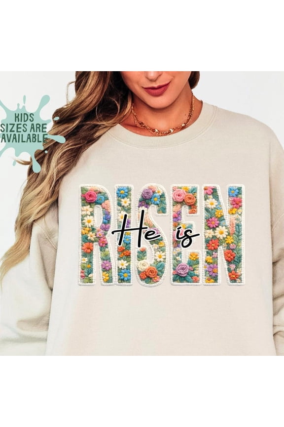 He Is Risen TShirt Christian Easter TShirt For Women Faith Spring Shirt Religious Resurrec