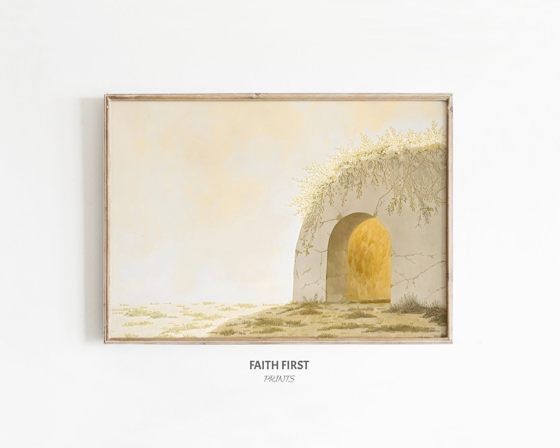 He Is Risen | The Tomb Is Empty | Christian Art | The Resurrected Lord ...