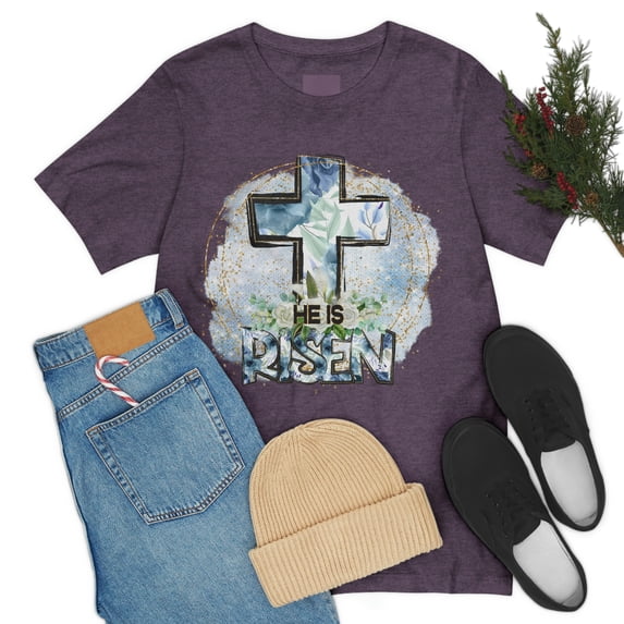 He Is Risen Unisex Jersey Short Sleeve Tee