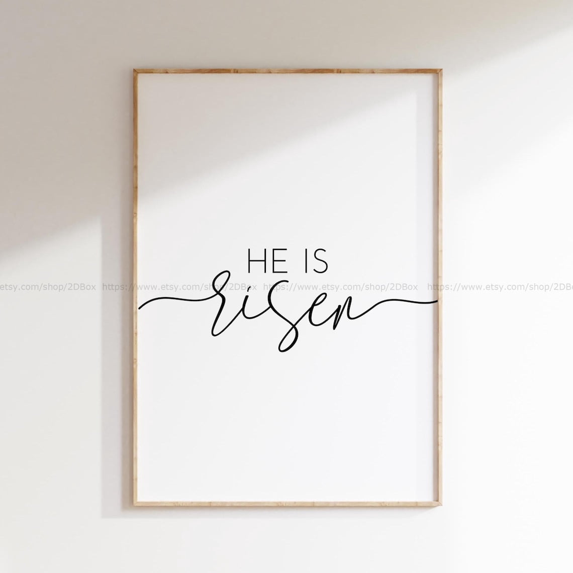 He Is Risen Wall Art Print, Matthew 28:6 Decor, Christian Artwork ...