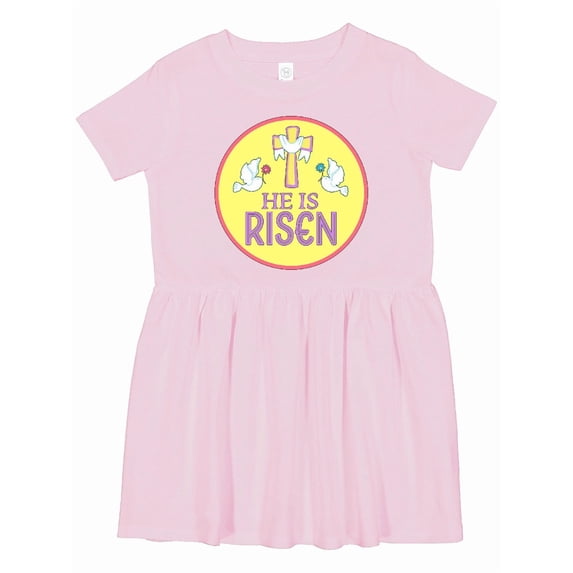 Inktastic He is Risen for Easter Girls Toddler Dress